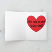 Grappige Valentijnskaart Snor Baard Kat Kaart (Binnen)