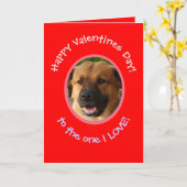 Grappige Valentijnskaart van hond naar baasje Kaart (Gele Bloem)