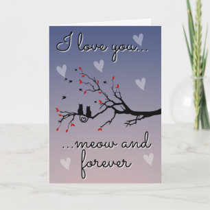 Grappige Valentijnskaart voor kattenliefhebbers Kaart