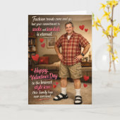 Grappige Valentijnskaarten voor vaders Kaart (Gele Bloem)