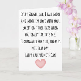 Grappige Valentine Ik word steeds verliefder op jo Kaart