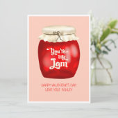 Grappige valentine Jam citaat  je bent mijn jam Kaart (Staand voorkant)