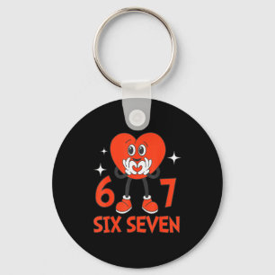 Grappige Valentines Zes Zeven Harten 6 7 Meme Jong Sleutelhanger