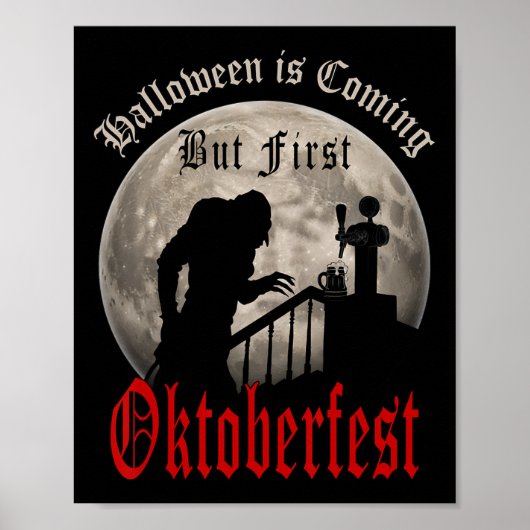 Grappige vampier bierliefhebbers graaf Dracula Man Poster (Voorkant)