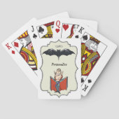 Grappige Vampier Dracula & Bat Personaliseren Pokerkaarten (Achterkant)