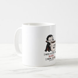 Grappige Vampier Koffie Halloween Illustratie Koffiemok