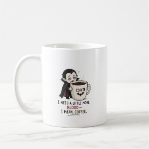 Grappige Vampier Koffie Halloween Illustratie Koffiemok