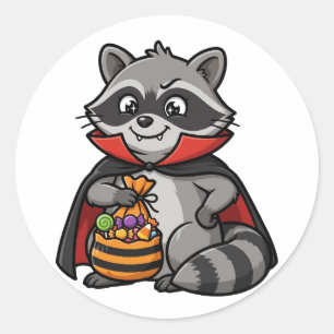 Grappige Vampier Wasbeer Halloween Sticker