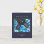 Grappige Vampiervleermuis Schattige Whimsical Goth Kaart (Gele Bloem)