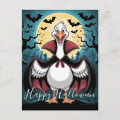 Grappige Vampire Goose Halloween Feestdagenkaart (Voorkant)