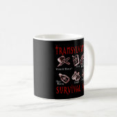 Grappige Vampire Transylvania Survival Kit Koffiemok (Voorkant rechts)