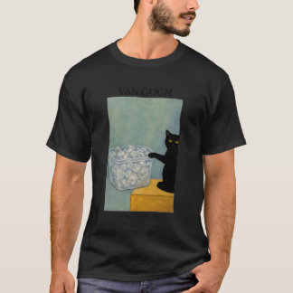 Grappige Van Gogh Kat Meme Geen Ijs Versie 1888 T-shirt
