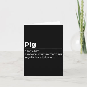 Grappige Varken Bacon Art Voor Mannen Vrouwen BBQ Kaart