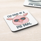 Grappige varkensgrap bier onderzetter (Linkerzijde)