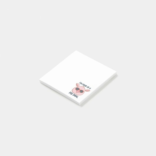 Grappige varkensgrap post-it® notes (Schuin)