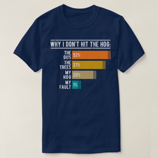 Grappige varkensjacht t-shirt (Design voorkant)