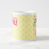 Grappige varkenskoffie dagelijks excuus voor taart grote koffiekop (Voorkant)