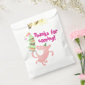 Grappige Varkenstaart Bedankt voor de komst! Carto Bedankzakje (Gezegeld)