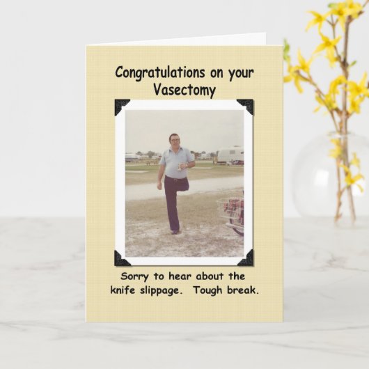 GRAPPIGE vasectomie - word goed - Kaart (Gele Bloem)