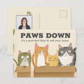 Grappige vastgoedmarketing van verkoper briefkaart (Voorkant / Achterkant)