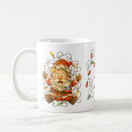 Grappige Vastzittende Kerstman Kerstmok Koffiemok