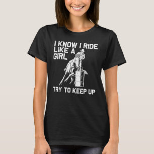 Grappige Vat Racing Voor Vrouwen Rodeo Paard R.Ace T-shirt