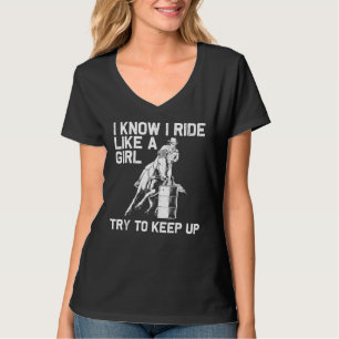 Grappige Vat Racing Voor Vrouwen Rodeo Paard R.Ace T-shirt