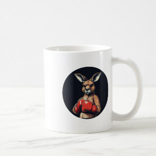 Grappige Vechtende Kangoeroe Voor Een Eigenaardige Koffiemok