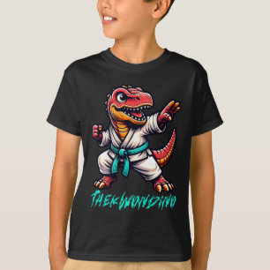 Grappige Vechtkunst Karate Taekwondo Dino Dier Cu T-shirt