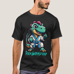 Grappige Vechtkunst Karate Taekwondo Dino Dier Cu T-shirt