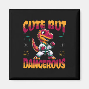 Grappige Vechtkunst Karate Taekwondo Dinosaur Anim Magneet
