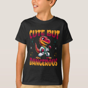 Grappige Vechtkunst Karate Taekwondo Dinosaur Anim T-shirt