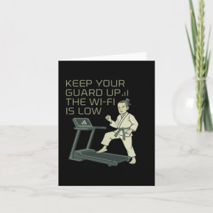 Grappige vechtsporten boksen houd je hoede op wifi kaart