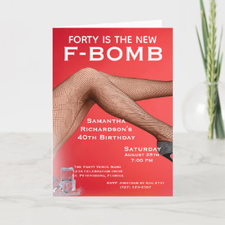 Grappige veertig is de nieuwe F-Bomb Dames Kaart