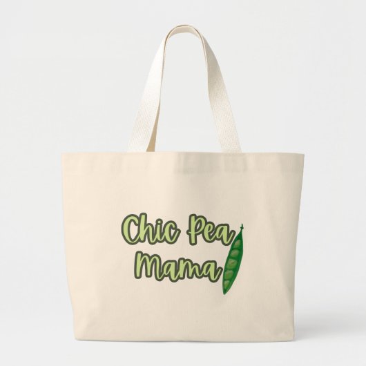 Grappige Vegan Chic Pea Mama Dames Grote Tote Bag (Voorkant)