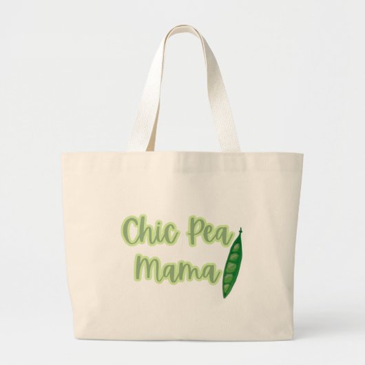 Grappige Vegan Chic Pea Mama Dames Grote Tote Bag (Voorkant)