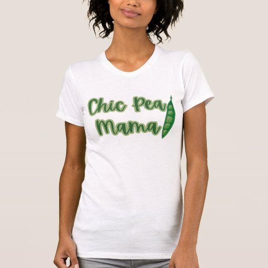 Grappige Vegan Chic Pea Mama Dames T-shirt (Voorkant)