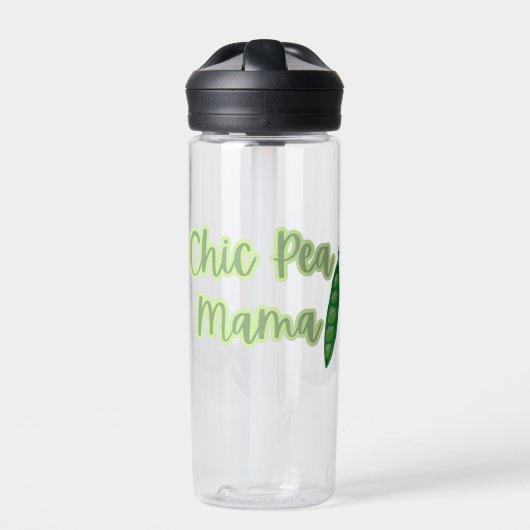 Grappige Vegan Chic Pea Mama Dames Waterfles (Voorkant)