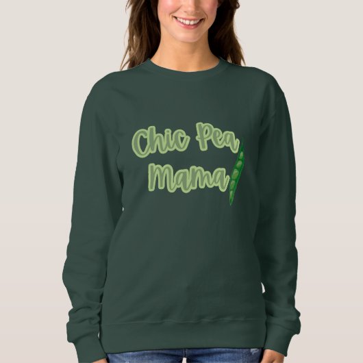 Grappige Vegan Chic Pea Mama Sweatshirt voor dames (Voorkant)