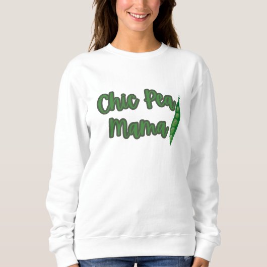 Grappige Vegan Chic Pea Mama Sweatshirt voor dames (Voorkant)