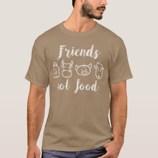 Grappige Vegan Dieren Vrienden T-shirt