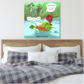 Grappige Vegan Jacht Canvas Print (Insitu (Slaapkamer))