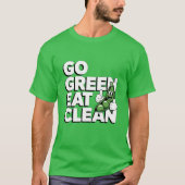 Grappige Vegan Peapod Ga Groen Eet Gezond Puur T-shirt (Voorkant)