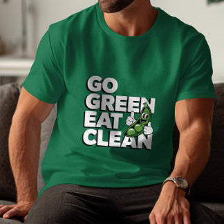 Grappige Vegan Peapod Ga Groen Eet Gezond Puur T-shirt