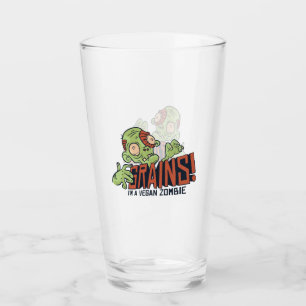 Grappige Vegan Tiener Graphics ZOMBIE WANT KORRELS Glas