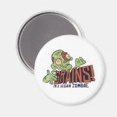 Grappige Vegan Tiener Graphics ZOMBIE WANT KORRELS Magneet (Voorkant / Achterkant)