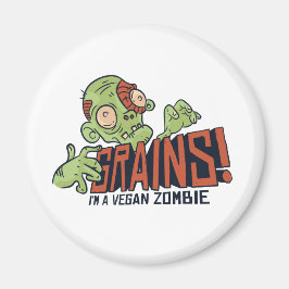Grappige Vegan Tiener Graphics ZOMBIE WANT KORRELS Magneet