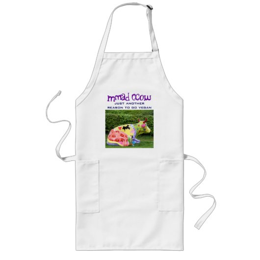 grappige veganapron lang schort (Voorkant)