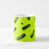 Grappige vegetarische koele groene verse komkommer koffiemok (Center)