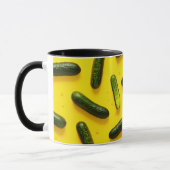 Grappige vegetarische koele groene verse komkommer mok (Links)